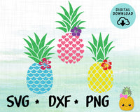 SVG Hawaii Pineapples File for Laser, Glowforge, Cricut, Silhouette - Pineappe SVG, DXF, PNG